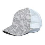 White Electric Lightning Print White Mesh Trucker Cap
