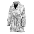White Electric Lightning Print Women's Bathrobe