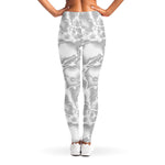 White Electric Lightning Print Women's Leggings