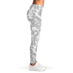 White Electric Lightning Print Women's Leggings