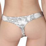White Electric Lightning Print Women's Thong