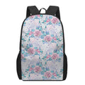 White Fairy Rose Unicorn Pattern Print 17 Inch Backpack