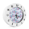 White Fairy Rose Unicorn Pattern Print Alarm Clock