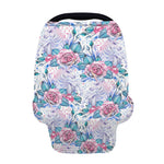 White Fairy Rose Unicorn Pattern Print Baby Seat Cover