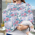 White Fairy Rose Unicorn Pattern Print Baby Seat Cover