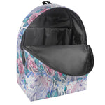 White Fairy Rose Unicorn Pattern Print Backpack