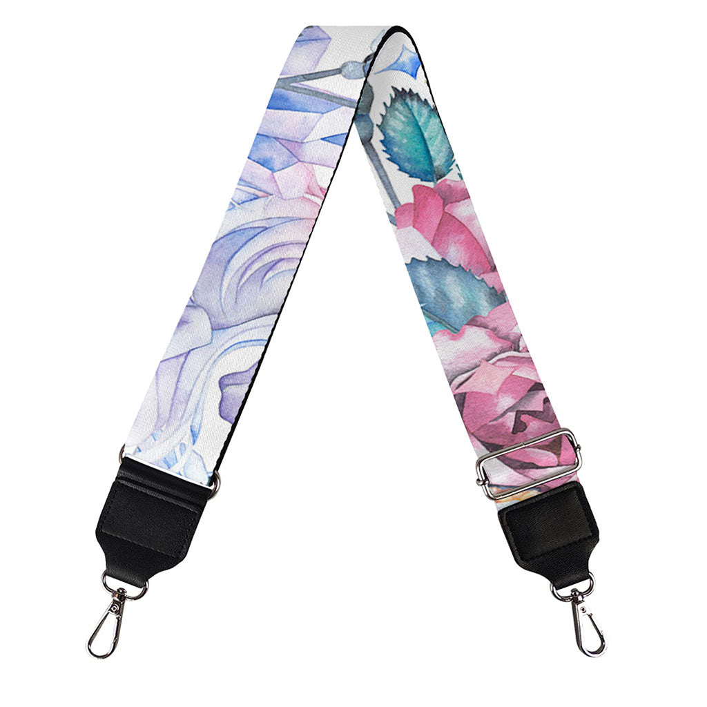 White Fairy Rose Unicorn Pattern Print Bag Strap