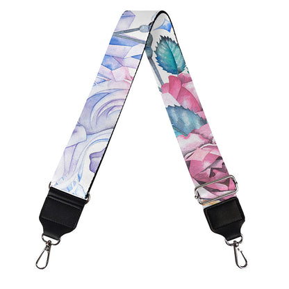 White Fairy Rose Unicorn Pattern Print Bag Strap