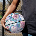 White Fairy Rose Unicorn Pattern Print Basketball