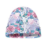 White Fairy Rose Unicorn Pattern Print Beanie