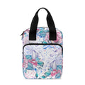 White Fairy Rose Unicorn Pattern Print Bible Tote Bag