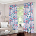 White Fairy Rose Unicorn Pattern Print Dimout Grommet Curtains