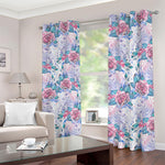 White Fairy Rose Unicorn Pattern Print Blackout Grommet Curtains