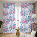 White Fairy Rose Unicorn Pattern Print Dimout Pencil Pleat Curtains