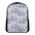 White Fairy Rose Unicorn Pattern Print Casual Backpack