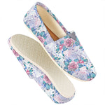 White Fairy Rose Unicorn Pattern Print Casual Shoes