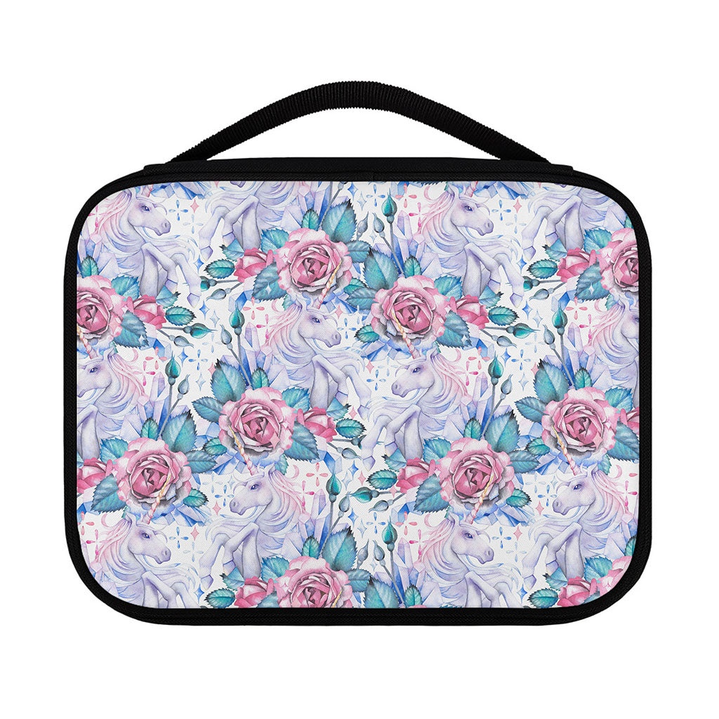 White Fairy Rose Unicorn Pattern Print Classic Bible Case