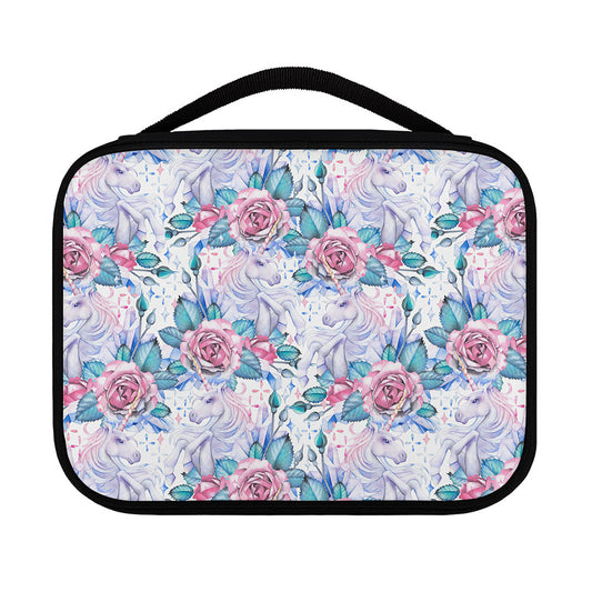 White Fairy Rose Unicorn Pattern Print Classic Bible Case
