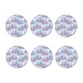 White Fairy Rose Unicorn Pattern Print Coaster Set