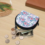 White Fairy Rose Unicorn Pattern Print Coin Purse