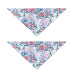 White Fairy Rose Unicorn Pattern Print Dog Bandana