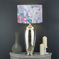 White Fairy Rose Unicorn Pattern Print Drum Lamp Shade
