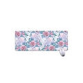 White Fairy Rose Unicorn Pattern Print Extended Mouse Pad