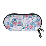 White Fairy Rose Unicorn Pattern Print Glasses Case