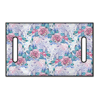 White Fairy Rose Unicorn Pattern Print Golf Cart Seat Cover