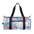 White Fairy Rose Unicorn Pattern Print Gym Bag