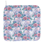 White Fairy Rose Unicorn Pattern Print Hand Towel
