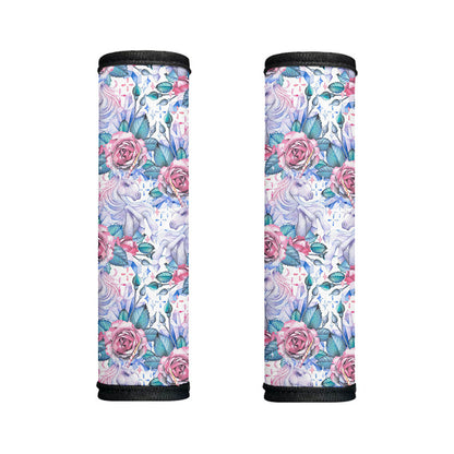White Fairy Rose Unicorn Pattern Print Handle Covers