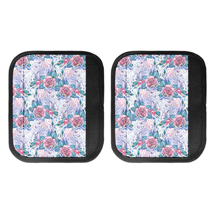 White Fairy Rose Unicorn Pattern Print Handle Covers
