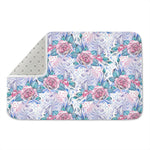 White Fairy Rose Unicorn Pattern Print Indoor Door Mat