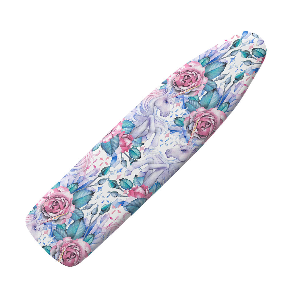 White Fairy Rose Unicorn Pattern Print Ironing Board Cover
