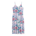 White Fairy Rose Unicorn Pattern Print Jersey Midi Cami Dress