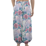 White Fairy Rose Unicorn Pattern Print Lantern Pants