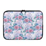 White Fairy Rose Unicorn Pattern Print Laptop Sleeve
