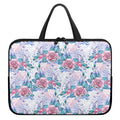 White Fairy Rose Unicorn Pattern Print Laptop Sleeve With Handle