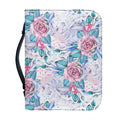 White Fairy Rose Unicorn Pattern Print Leather Bible Cover