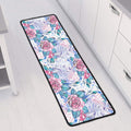 White Fairy Rose Unicorn Pattern Print Long Kitchen Mat