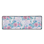 White Fairy Rose Unicorn Pattern Print Long Kitchen Mat