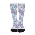 White Fairy Rose Unicorn Pattern Print Long Socks