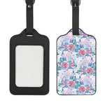 White Fairy Rose Unicorn Pattern Print Luggage Tag