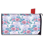 White Fairy Rose Unicorn Pattern Print Mailbox Cover