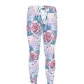 White Fairy Rose Unicorn Pattern Print Men's Leggings