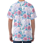 White Fairy Rose Unicorn Pattern Print Men's Velvet T-Shirt