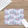 White Fairy Rose Unicorn Pattern Print Mouse Pad