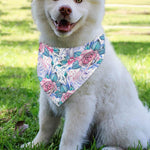 White Fairy Rose Unicorn Pattern Print Over The Collar Dog Bandana