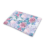 White Fairy Rose Unicorn Pattern Print Pet Cooling Mat Cover